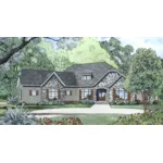 Country French House Plan Front of Home - Peper Country Home 055D-1011 - Shop House Plans and More