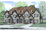 Country French House Plan Front of Home - Rock Harbor Multi-Family Home 055D-1012 - Shop House Plans and More