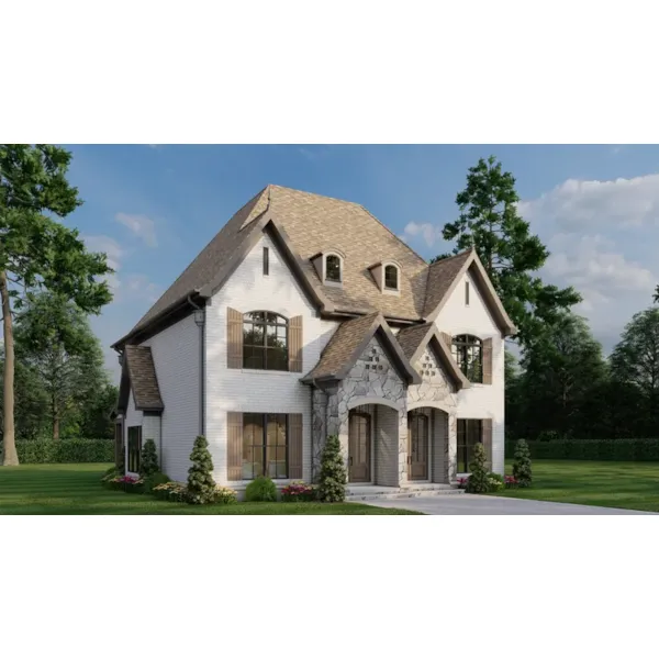 European House Plan Front Photo 01 - Mockingbird Hill Duplex Home 055D-1013 - Shop House Plans and More