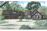 Luxury House Plan Front of Home - Elgin Hill Rustic Ranch Home 055D-1018 - Search House Plans and More