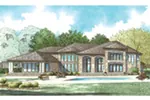 European House Plan Rear Photo 01 - Daunte Luxury Home 055D-1020 - Search House Plans and More