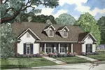 Country House Plan Front of Home - Geralynne Ranch Home 055D-1022 - Search House Plans and More
