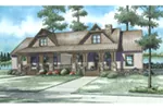 Arts & Crafts House Plan Front of Home - Hamburg Trail Craftsman Home 055D-1023 - Search House Plans and More
