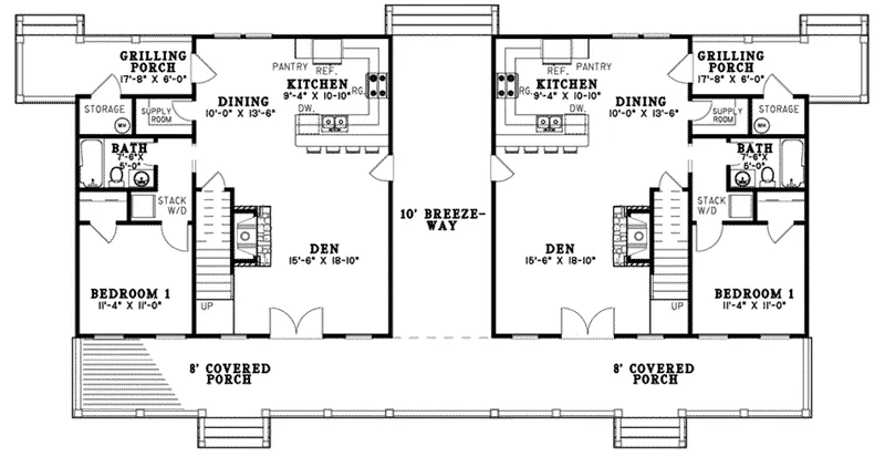 Southern House Plan First Floor - Hammond Falls Country Home 055D-1024 - Search House Plans and More