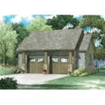 Building Plans Front of Home - Nevins Craftsman Garage 055D-1031 | House Plans and More