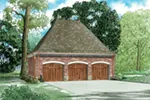 Traditional House Plan Front of Home - Jeanne European Style Garage 055D-1033 | House Plans and More