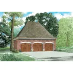 Traditional House Plan Front of Home - Jeanne European Style Garage 055D-1033 | House Plans and More