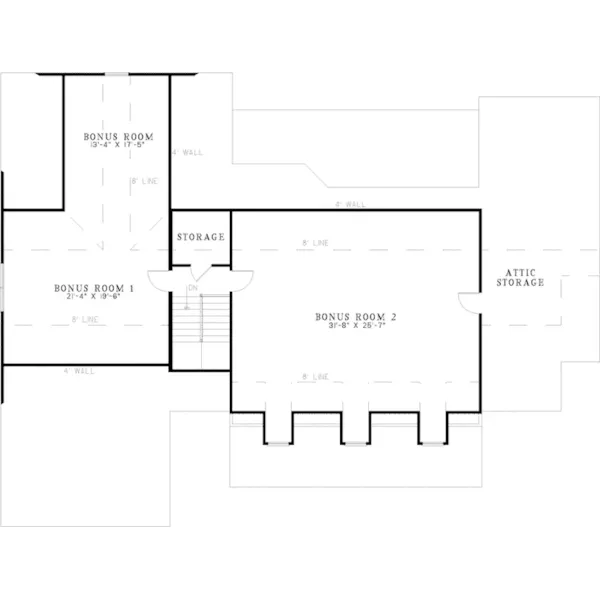 Southern House Plan Bonus Room - Parker Lane Country Home 055D-1041 - Shop House Plans and More