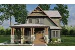 Arts & Crafts House Plan Front of Home - Parson Cove Craftsman Home 055D-1051 - Shop House Plans and More