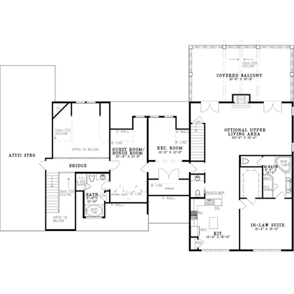 Lake House Plan Second Floor - Glades Pike Country Home 055D-1053 - Shop House Plans and More