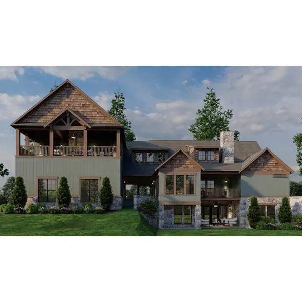 Lake House Plan Rear Photo 01 - Glades Pike Country Home 055D-1053 - Shop House Plans and More