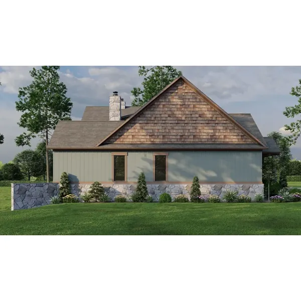 Lake House Plan Side View Photo - Glades Pike Country Home 055D-1053 - Shop House Plans and More