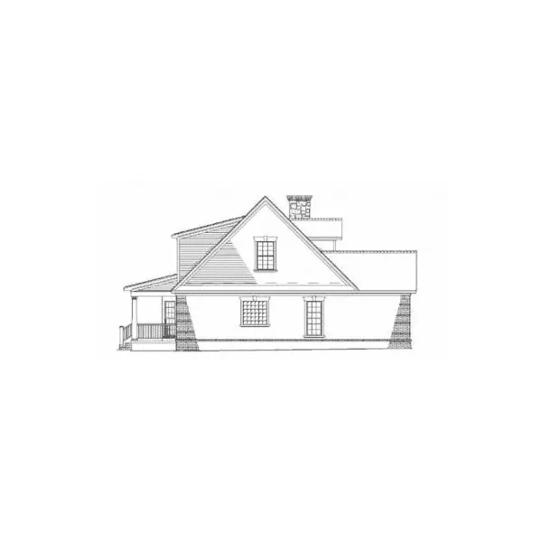 Traditional House Plan Left Elevation - Pinkerton Hill Ranch Home 055D-1055 - Shop House Plans and More