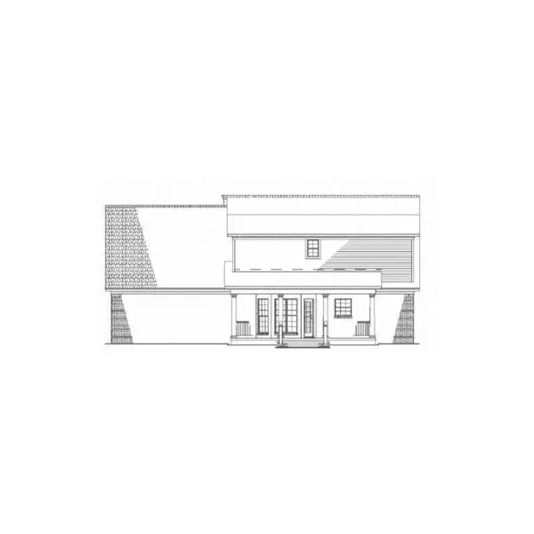 Traditional House Plan Rear Elevation - Pinkerton Hill Ranch Home 055D-1055 - Shop House Plans and More