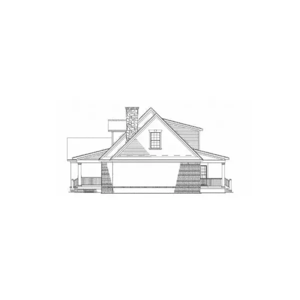 Traditional House Plan Right Elevation - Pinkerton Hill Ranch Home 055D-1055 - Shop House Plans and More