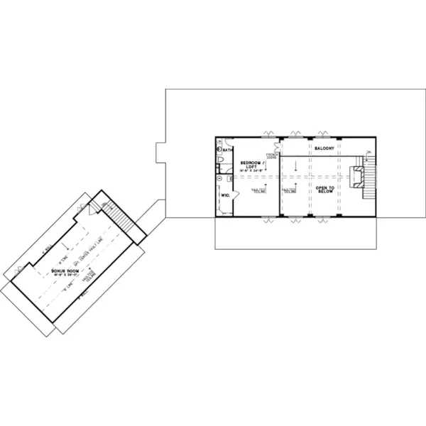 Country House Plan Second Floor - Hampshire Cove Craftsman Home 055D-1058 - Search House Plans and More