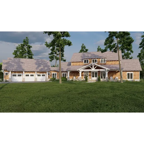 Country House Plan Front of Home - Hampshire Cove Craftsman Home 055D-1058 - Search House Plans and More