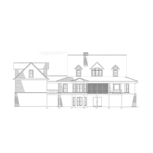 Country House Plan Rear Elevation - O'Leary Creek Country Home 055D-1061 - Shop House Plans and More