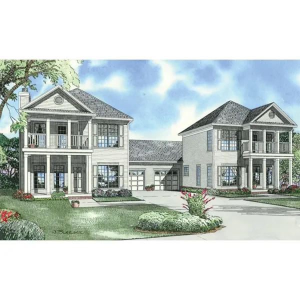 Multi-Family House Plan Front Image - Marvin Lane Country Duplex 055D-1063 - Shop House Plans and More