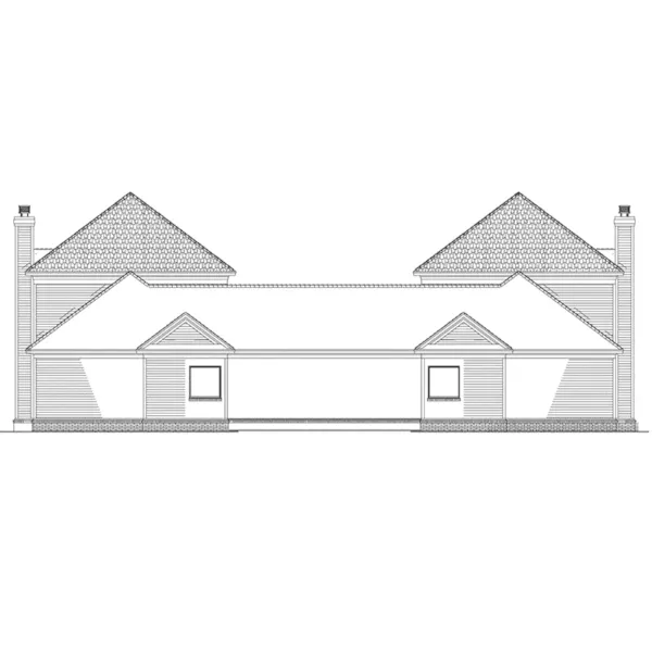 Multi-Family House Plan Rear Elevation - Marvin Lane Country Duplex 055D-1063 - Shop House Plans and More