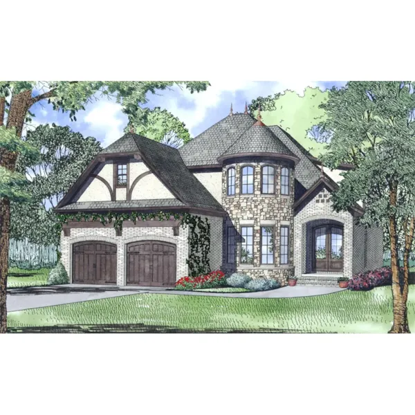 Country French House Plan Front Image - Chadbourn European Home 055D-1067 - Search House Plans and More