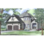 Country French House Plan Front Image - Chadbourn European Home 055D-1067 - Search House Plans and More