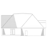 Ranch House Plan Rear Elevation - Warren Way European Home 055D-1070 - Shop House Plans and More