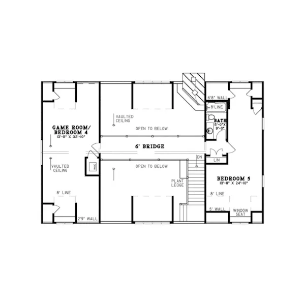 Craftsman House Plan Second Floor - Inca Trail Craftsman Home 055D-1073 - Shop House Plans and More