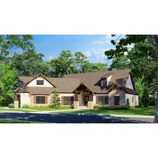 Mountain House Plan Front Photo 02 - Keane Craftsman Home 055D-1075 - Shop House Plans and More