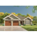 Ranch House Plan Front Image - Lime Creek Ranch Home 055D-1077 - Shop House Plans and More