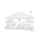 Lowcountry House Plan Rear Elevation - Southern Bay Plantation Home 055D-1079 - Shop House Plans and More