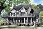 Luxury Plantation Style Two-Sory With A Second Floor Balcony And First Floor Covered Porch