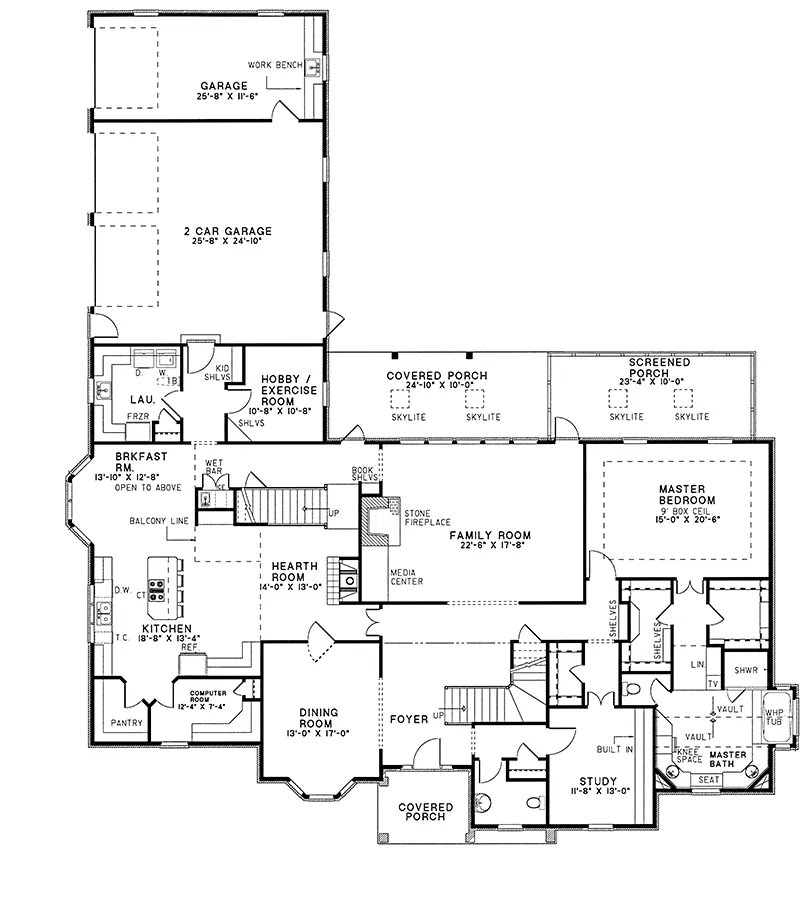 Luxury House Plan First Floor - Farris Manor Luxury Home 055S-0002 - Search House Plans and More