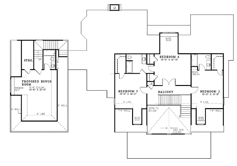 Colonial House Plan Second Floor - Welwyn Luxury Home 055S-0003 - Shop House Plans and More