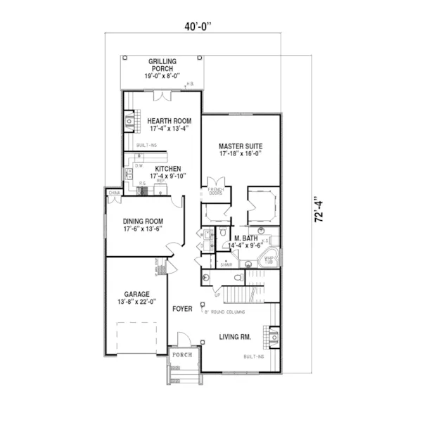 Traditional House Plan First Floor - Kristofer Traditional Home 055S-0007 - Search House Plans and More