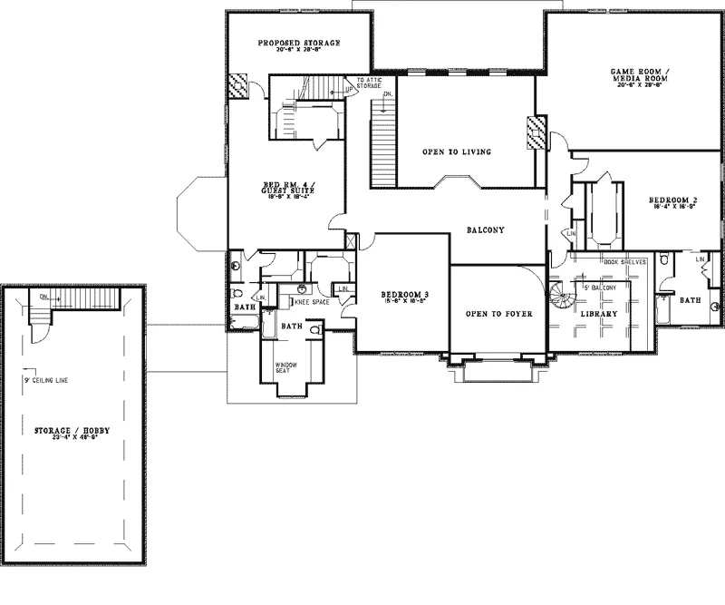 European House Plan Second Floor - Astra European Home 055S-0010 - Search House Plans and More