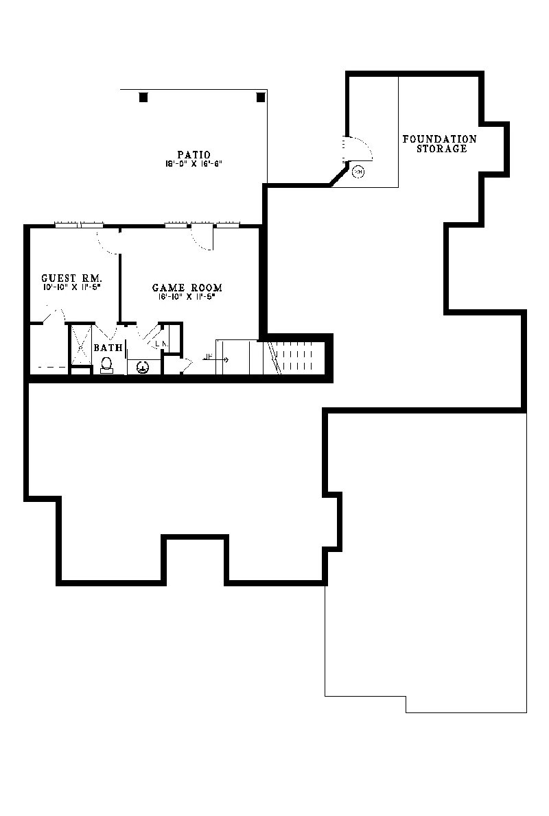 Luxury House Plan Lower Level Floor - Rodgers Creek Traditional Home 055S-0014 - Shop House Plans and More