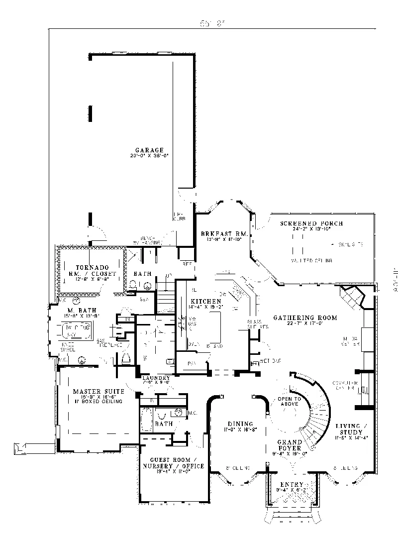 Traditional House Plan First Floor - Elsworth Place Luxury Home 055S-0016 - Search House Plans and More