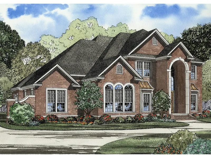 Traditional House Plan Front Image - Elsworth Place Luxury Home 055S-0016 - Search House Plans and More