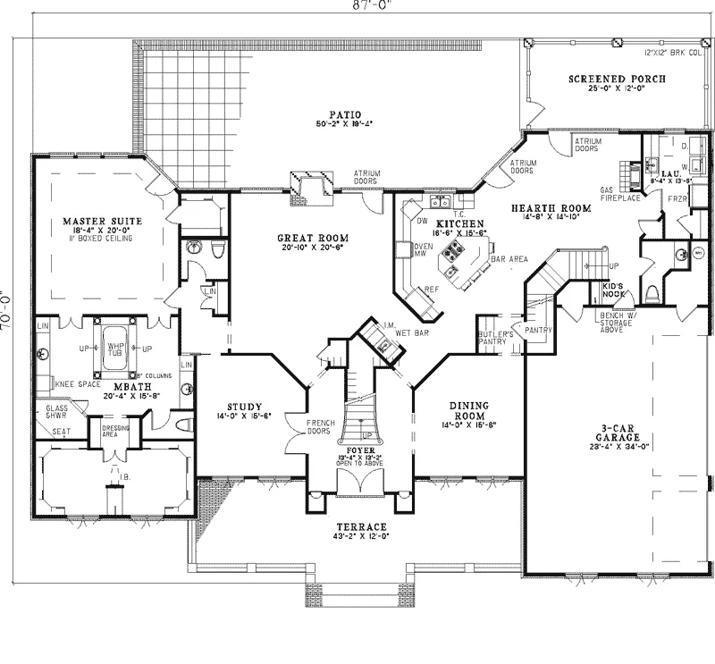 Luxury House Plan First Floor - Kingford Heights Luxury Home 055S-0020 - Search House Plans and More