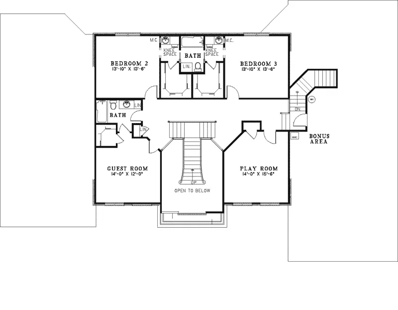 Traditional House Plan Second Floor - Kingford Heights Luxury Home 055S-0020 - Search House Plans and More