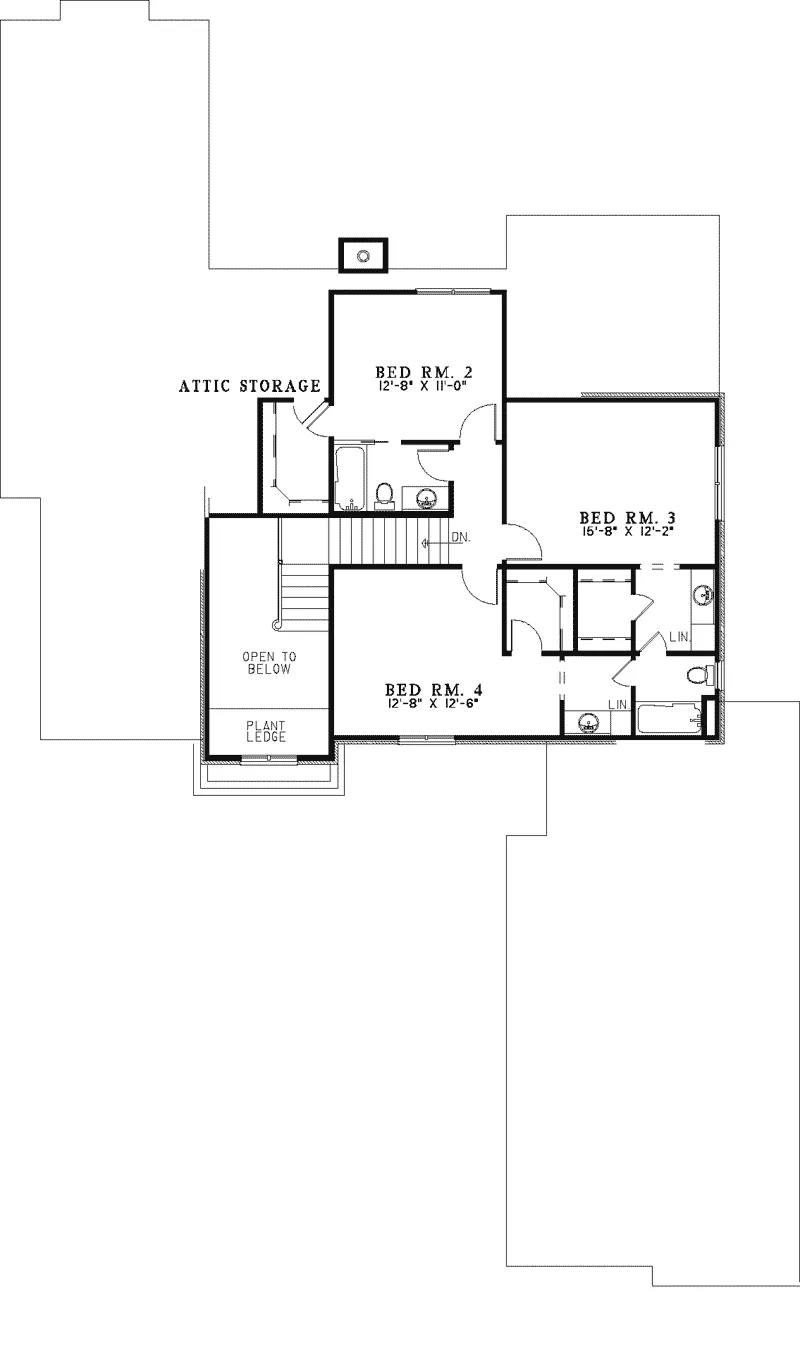 Traditional House Plan Second Floor - Vida Luxury Home 055S-0021 - Shop House Plans and More