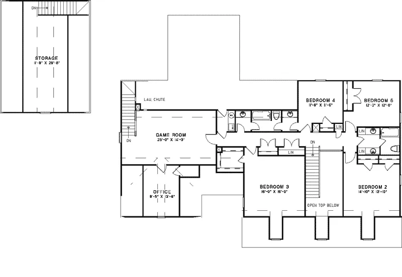Country House Plan Second Floor - Shannon Place Cape Cod Home 055S-0023 - Shop House Plans and More