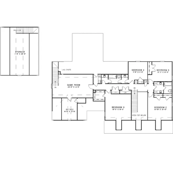 Cape Cod & New England House Plan Second Floor - Shannon Place Cape Cod Home 055S-0023 - Shop House Plans and More