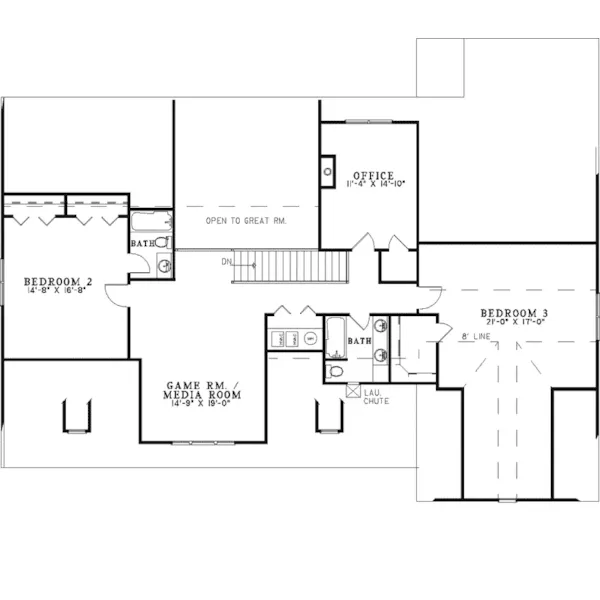 Traditional House Plan Second Floor - Carwine Ridge Luxury Home 055S-0024 - Search House Plans and More