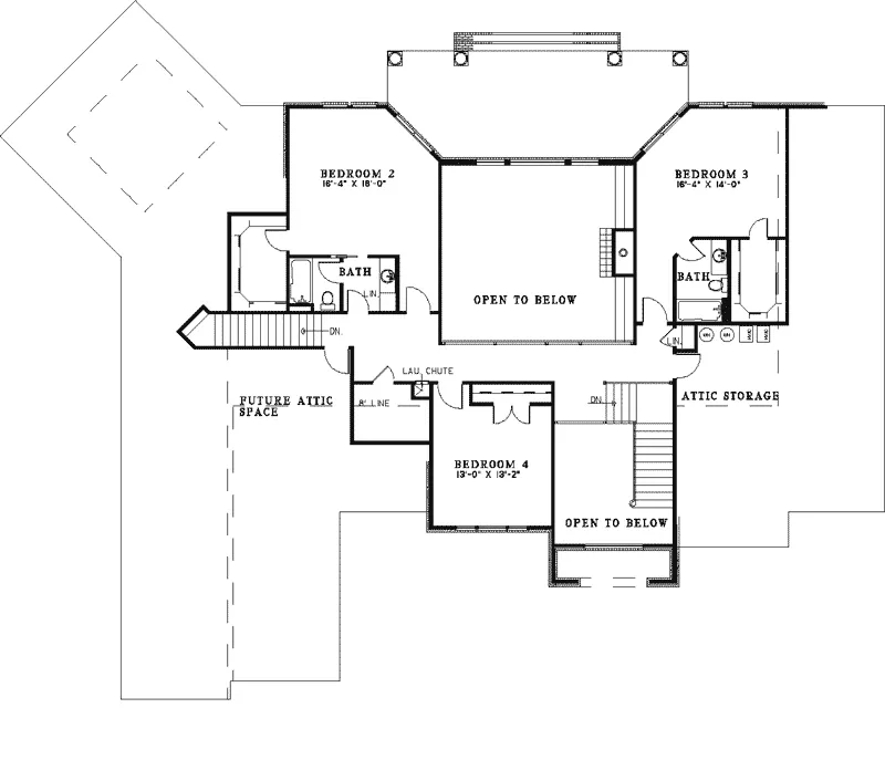Traditional House Plan Second Floor - Wessel Farm Luxury Home 055S-0025 - Shop House Plans and More