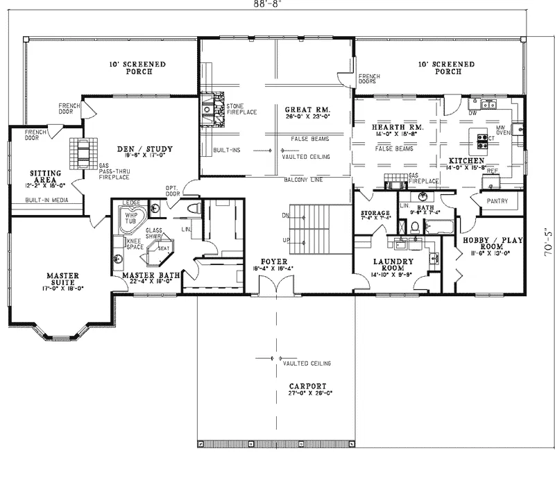 Luxury House Plan First Floor - Oakfield Luxury Home 055S-0026 - Shop House Plans and More