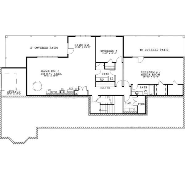 Luxury House Plan Lower Level Floor - Oakfield Luxury Home 055S-0026 - Shop House Plans and More