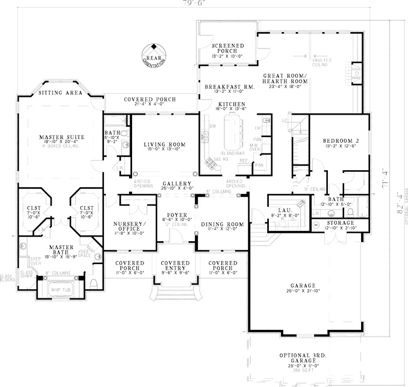 Country House Plan First Floor - Patricia Luxury Home 055S-0027 - Shop House Plans and More