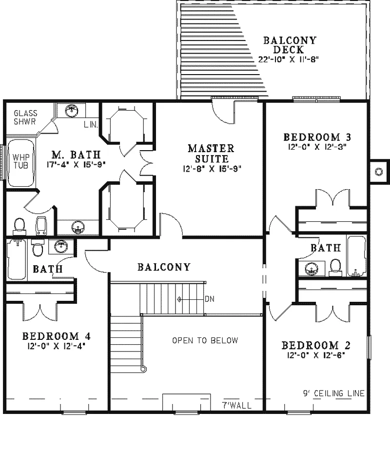 Colonial House Plan Second Floor - Elaine Manor Luxury Home 055S-0028 - Search House Plans and More